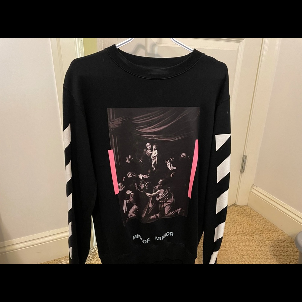 Off white Caravaggio crew neck sweater